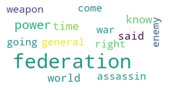 Word cloud for the War Command topic